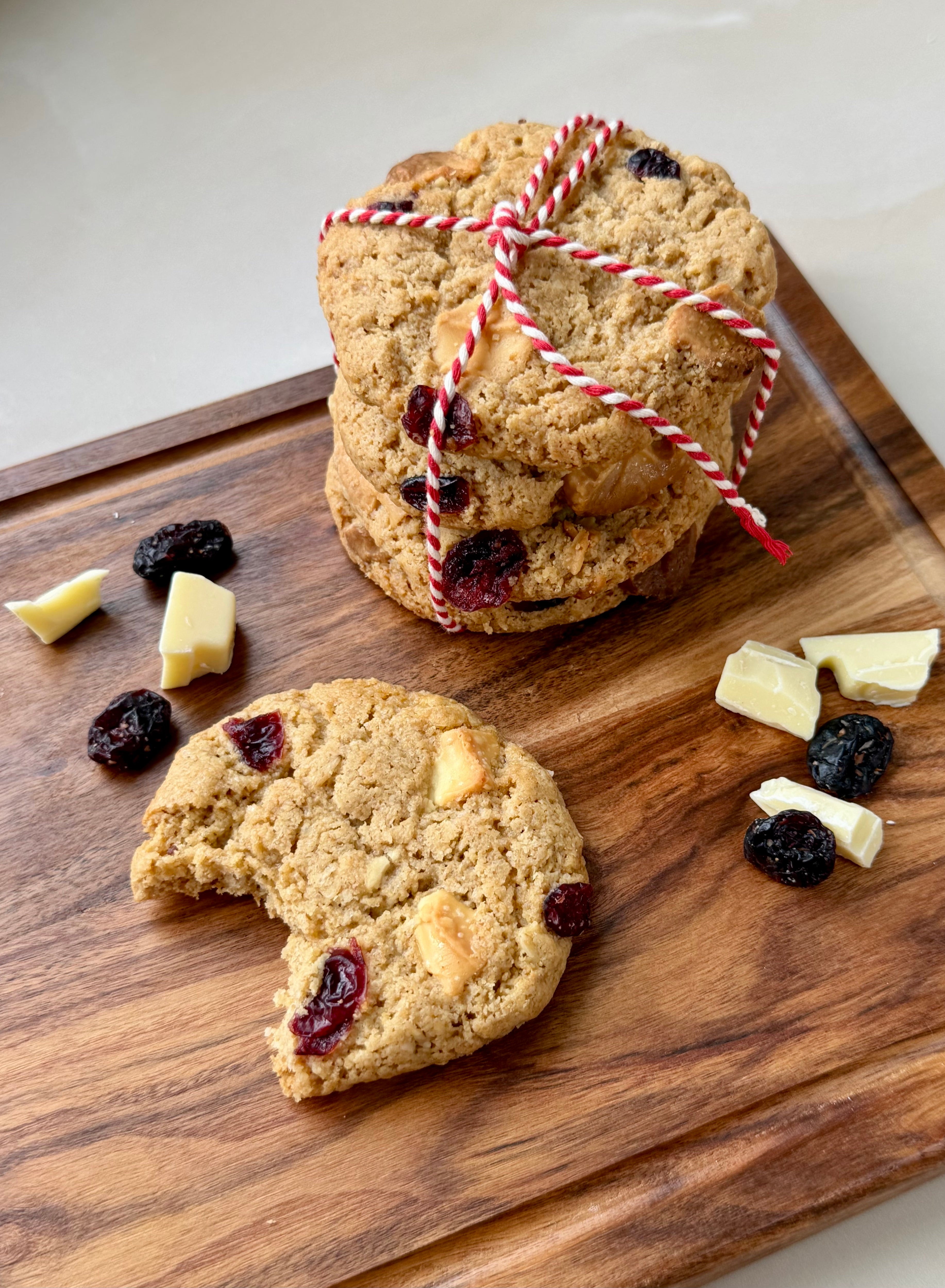 Haverkoek - Cranberries en witte chocolade